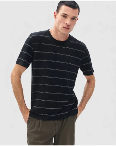rag & bone - Hemp Stripe Classic Tee