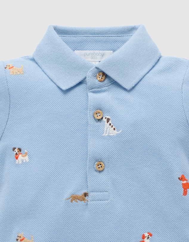 Purebaby - Polo Growsuit- Kids-Babies