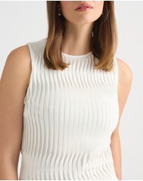 David Lawrence - Pip Pleat Front Knit Top