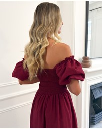 Esther & Co - Anvika Dress - Wine