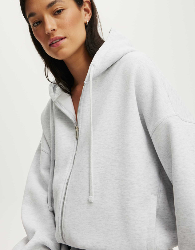 Cotton On Body Active - Plush Oversized Cocoon Zip Through