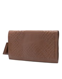 Pre-Loved by Azura Reborn - Pre-Loved Nappa Embossed Intrecciato Turnlock Clutch