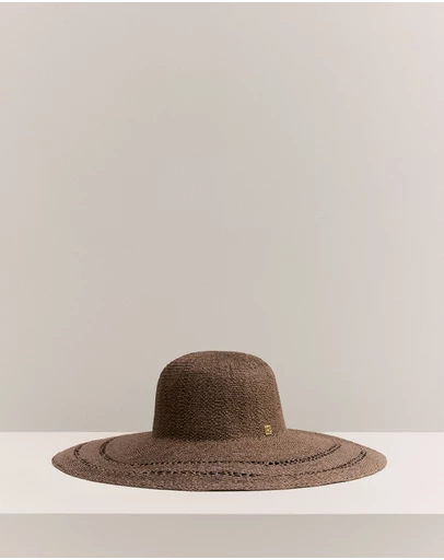 Trenery - Hyams Woven Sun Hat in Espresso