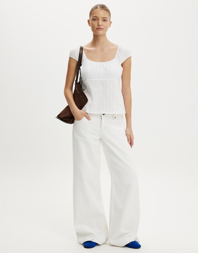 Cotton On - Tie Back Babydoll Top