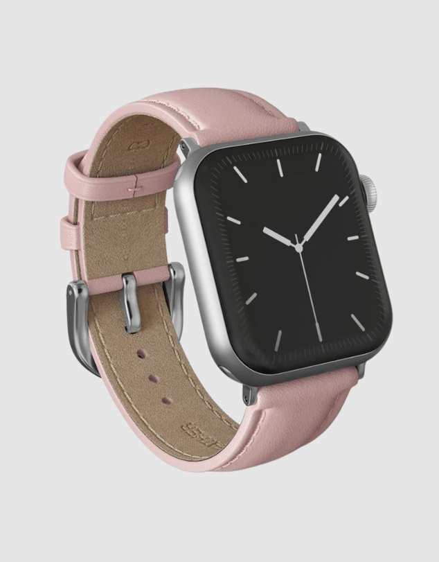 Burga - Burga Apple Watch 42/44/46/49 Leather Band - Silver Clasp Pink