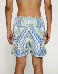 Camilla - Mid Length Boardshort With Elastic Waist