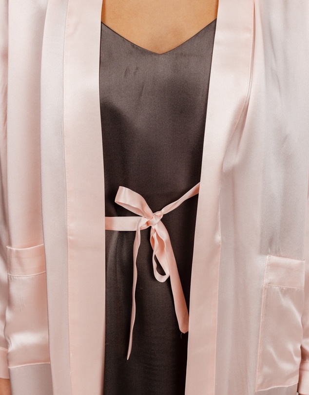 SILK MAGNOLIA - Silk Robe Dressing Gown