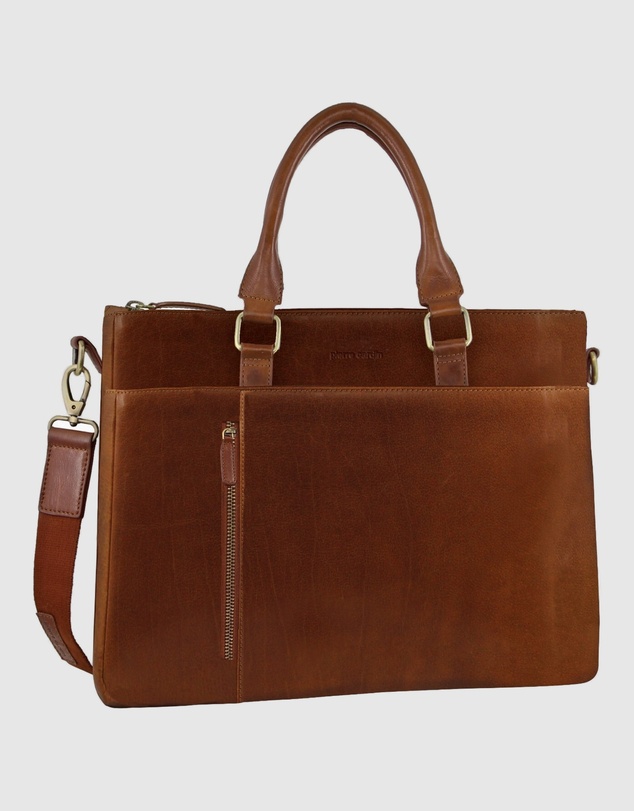 Pierre Cardin - Leather Laptop Briefcase