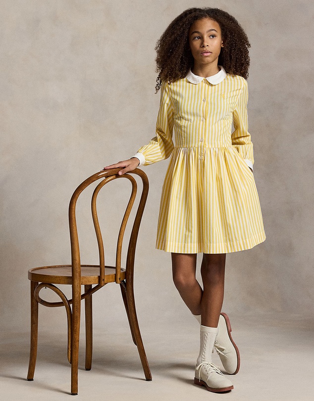 Polo Ralph Lauren - Striped Cotton Poplin Shirtdress - Teens