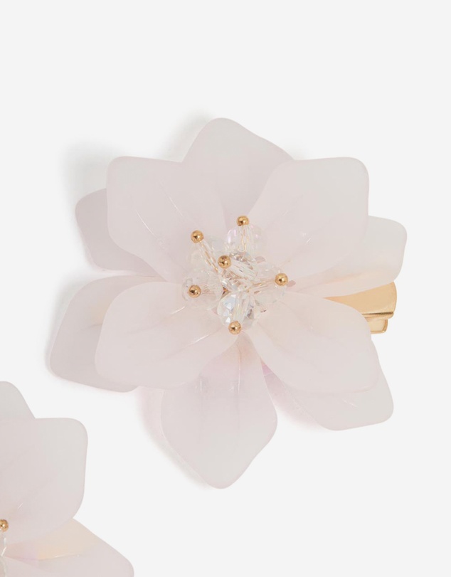 Lovisa - Gold Frosted Flower Hair Clips 2-Pack
