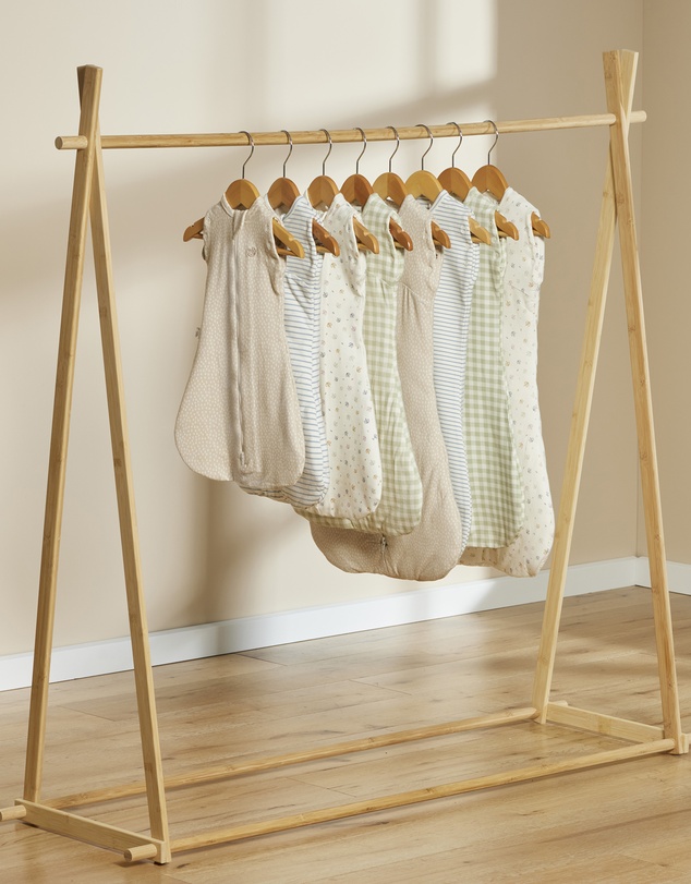 Grow Kindly - Swaddle Sleeping Bag in Oat Little Pod - 1 TOG