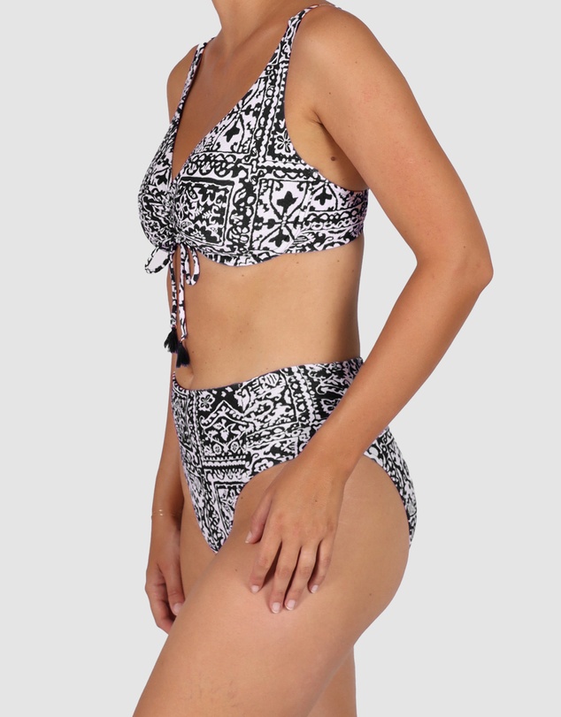 Baku Swimwear - Havana Ruched Side Mid Bikini Bottom