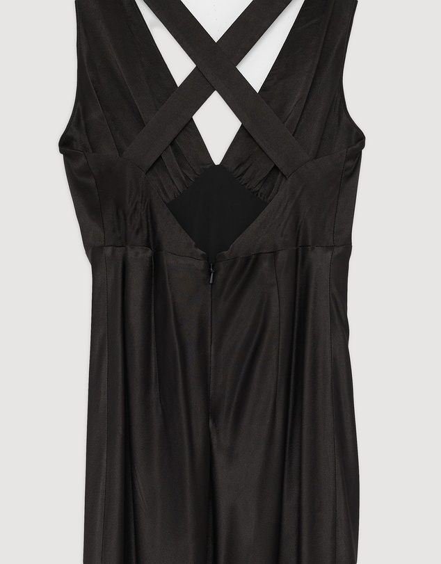 Revibe - Repaired Shona Joy La Lune Plunged Cross Back Maxi Dress - AU 6