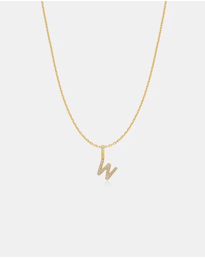 Ania Haie - Ania Haie Gold Letter W Initial Necklace