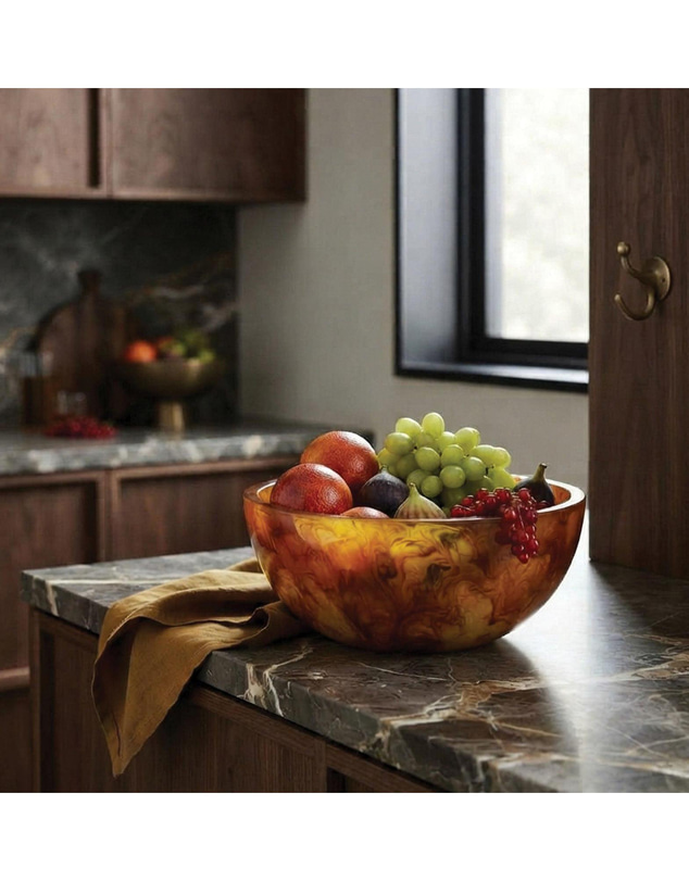 Urban Attitude - Urban Attitude INDI Medium Bowl Height 12cm, Width 26cm, Length 26cm - Burnt Amber