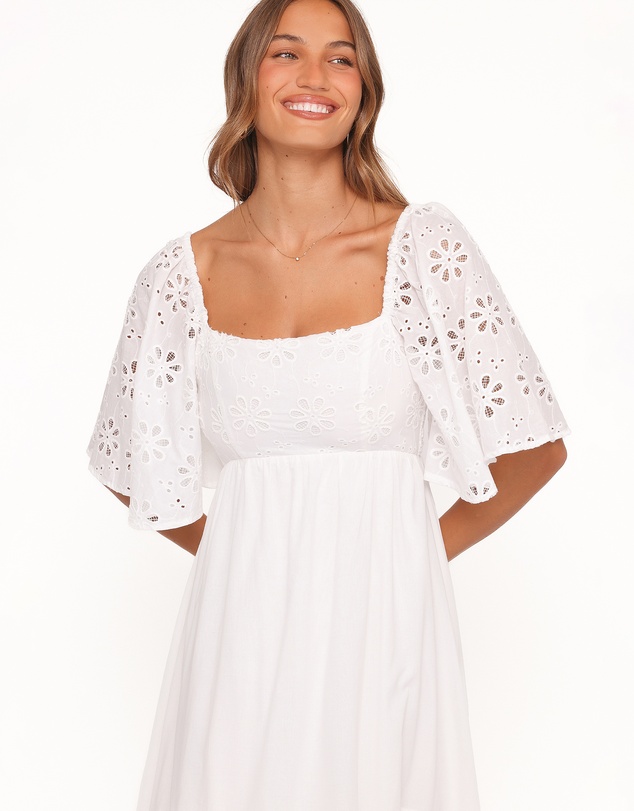 Petal & Pup - Xana Maxi Dress - White Broderie