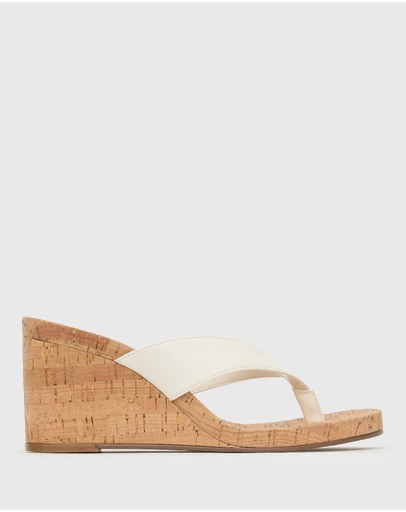 Betts - Wider Fit Sable 2 Thong Wedge Casual Sandals