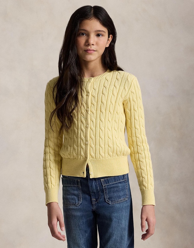 Polo Ralph Lauren - Metallic Cable-Knit Cardigan - Teens