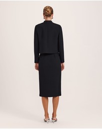 SABA - Raya Wool Crepe Cropped Jacket