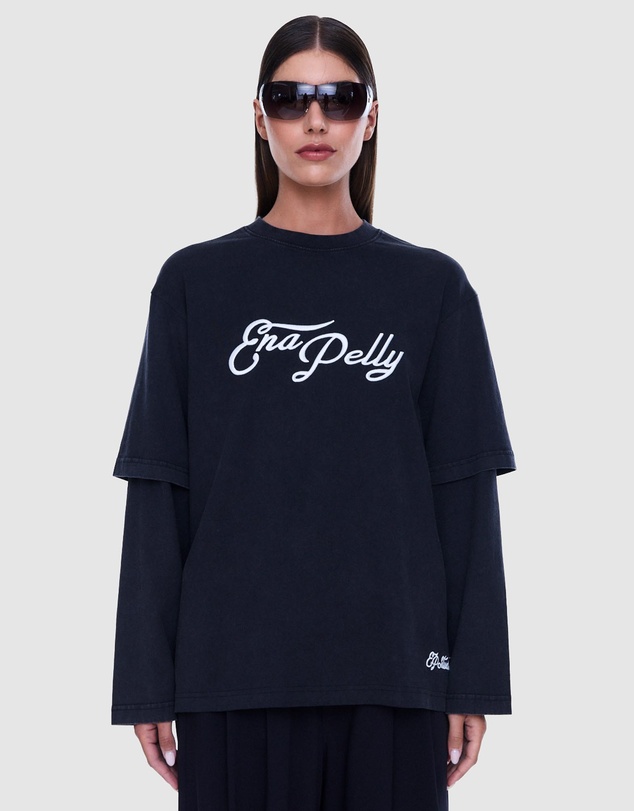 ENA PELLY - Mock Layer Long Sleeve Tee