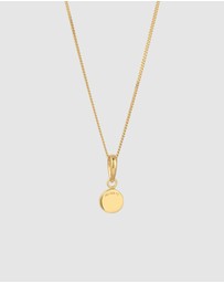 Elli Jewelry - Necklace Women Sunstone Orange 925 Sterling Silver Gold Plated