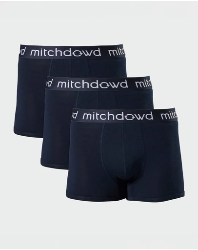 Mitch Dowd - Mens Bamboo Trunk 3 Pack - Navy