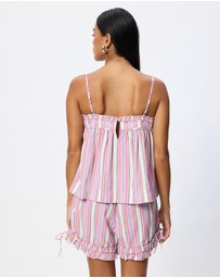Damson Madder - Mafalda Ruffle Neck Top