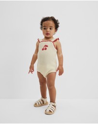 Country Road - Cherry Knit Romper