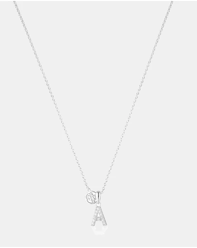 Georgini - Georgini Luxury Letters A Initial Pendant Silver