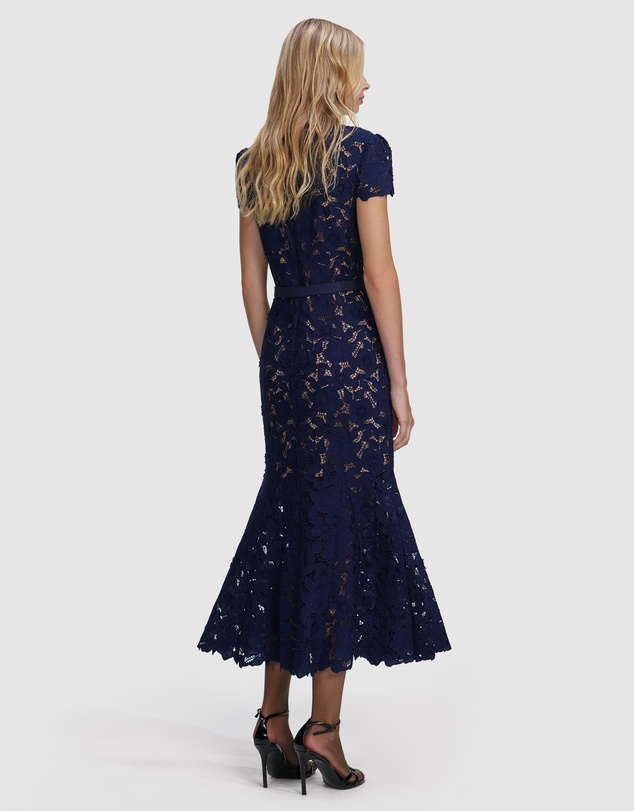 Self Portrait - Guipure Lace Midi Dress