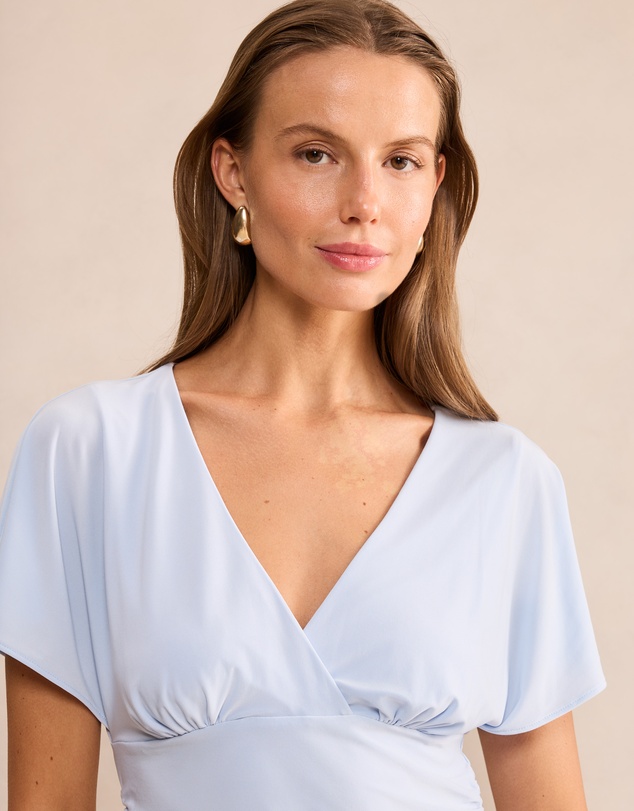 Forever New - Bobbie Wrap Flutter Sleeves Top