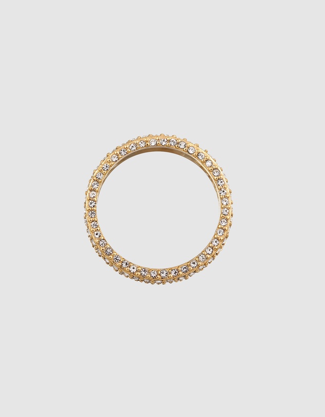 Elli Jewelry - Ring with Stones Crystals 925 Sterling Silver Gold-plated