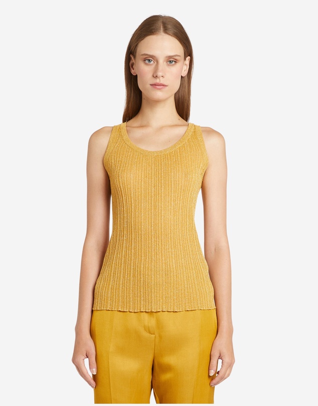 Marella - Lurex Ribbed Knit Singlet