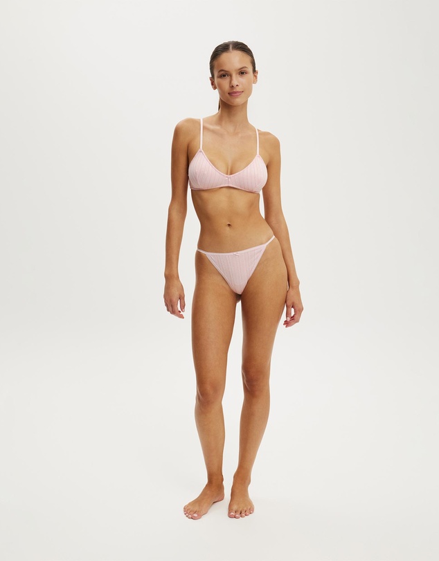 Cotton On Body - Cotton Pointelle Triangle Padded Bralette