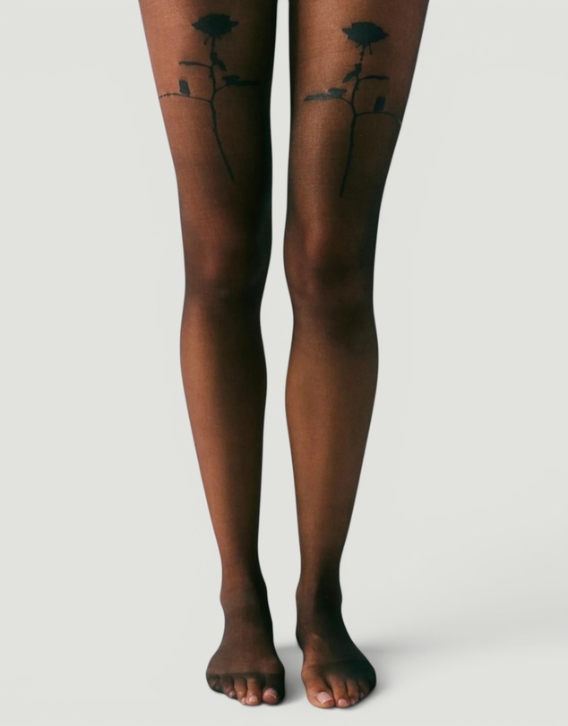 High Heel Jungle - Rose Tattoo Sheer Tights