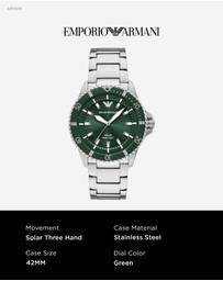Emporio Armani - Silver Tone Analogue Watch