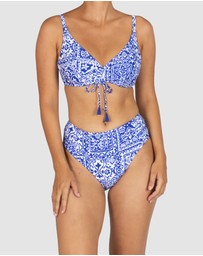 Baku Swimwear - Havana Ruched Side Mid Bikini Bottom