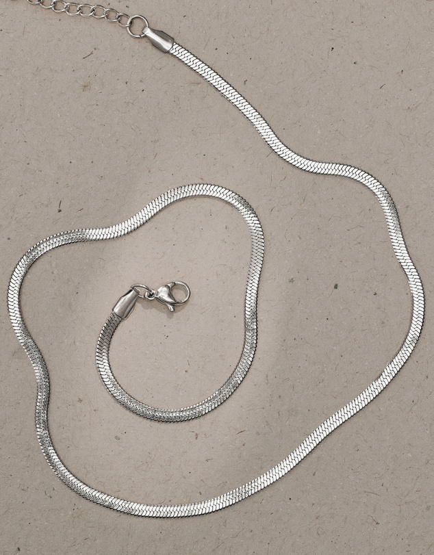 SAINT VALENTINE - Sphinx 3mm Snake Chain Necklace - Silver