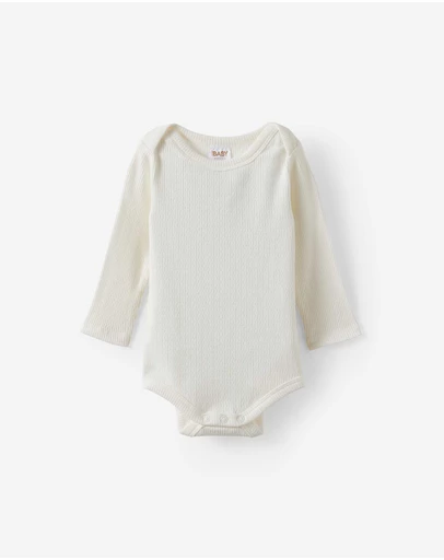 Cotton On Kids - Organic Pointelle Long Sleeve Bubbysuit