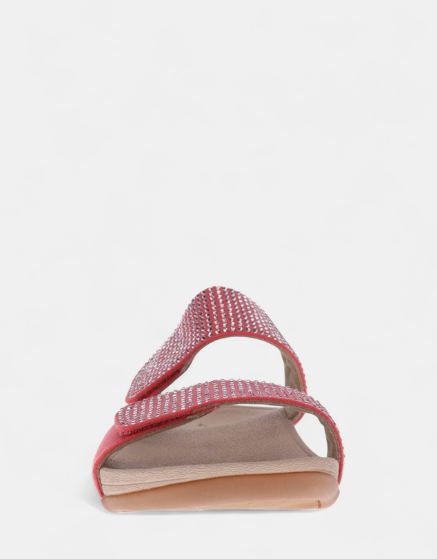 Mia Vita - Avoca Slide - Coral Rhinestone