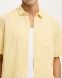Cotton On - Relaxed Linen Short Sleeve Shirt