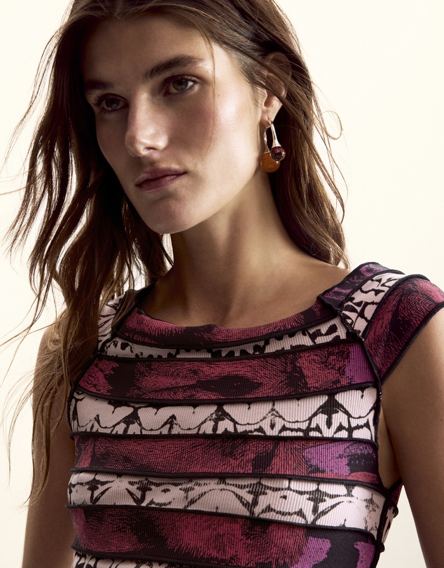 Desigual - Ruched T-shirt designed by Mr. Christian Lacroix