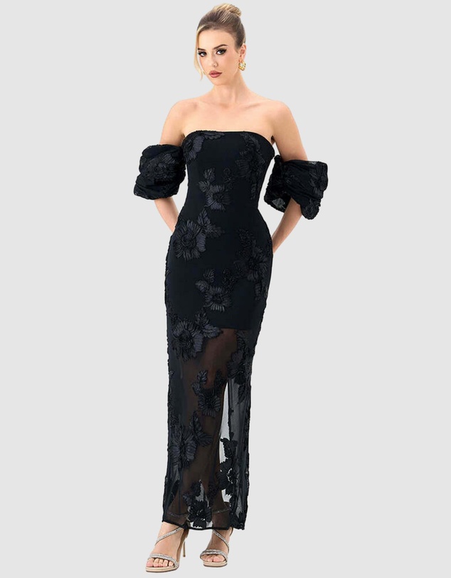 Bariano - Sirenne Puff Sleeve Midaxi