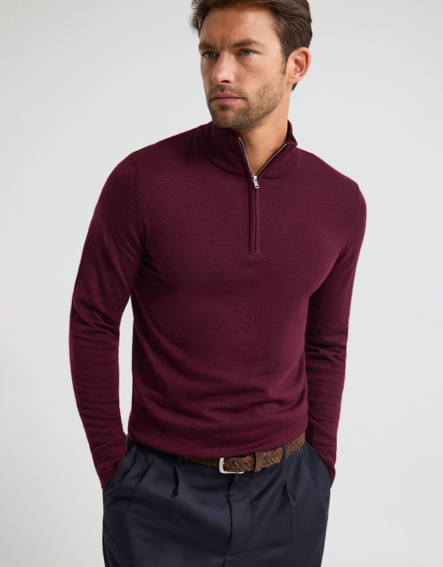 Oxford - Merino Zip-Neck Wool Pullover