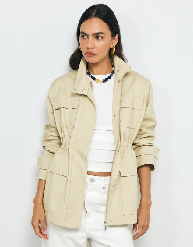 AERE - Rory Organic Cotton Funnel Neck Jacket
