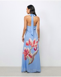 AERE - Rosalee Halter Maxi Dress