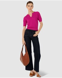 SACHA DRAKE - Henley Knit Top
