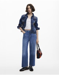 Desigual - Floral trucker denim jacket