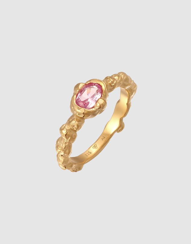 Haze & Glory - ICONIC EXCLUSIVE - Ring Sapphire Rose Solidarity 925 Sterling Silver Gold-Plated