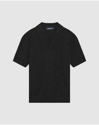 Frescobol Carioca - Rino Cotton Blend SS Jacquard Knit Polo